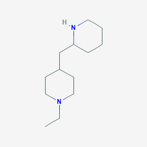 molecular formula C13H26N2 B13258522 1-Ethyl-4-[(piperidin-2-yl)methyl]piperidine 