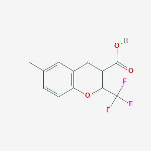 6-Methyl-2-(trifluoromethyl)-3,4-dihydro-2H-1-benzopyran-3-carboxylic acid