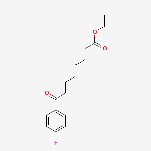 molecular formula C16H21FO3 B1325859 8-(4-氟苯基)-8-氧代辛酸乙酯 CAS No. 898792-76-2