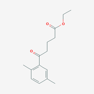 molecular formula C15H20O3 B1325861 5-(2,5-二甲基苯基)-5-氧代戊酸乙酯 CAS No. 898792-79-5