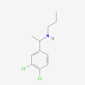 molecular formula C11H15Cl2N B13258632 [1-(3,4-Dichlorophenyl)ethyl](propyl)amine 