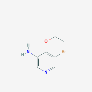 molecular formula C8H11BrN2O B13258717 5-Bromo-4-(propan-2-yloxy)pyridin-3-amine 