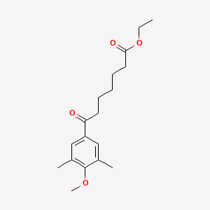 B1325872 Ethyl 7-(3,5-dimethyl-4-methoxyphenyl)-7-oxoheptanoate CAS No. 898751-10-5