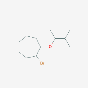 1-Bromo-2-[(3-methylbutan-2-YL)oxy]cycloheptane