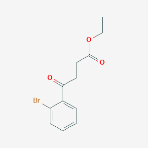 molecular formula C12H13BrO3 B1325874 4-(2-溴苯基)-4-氧代丁酸乙酯 CAS No. 898751-18-3