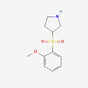 molecular formula C11H15NO3S B13258828 3-(2-Methoxy-benzenesulfonyl)-pyrrolidine 