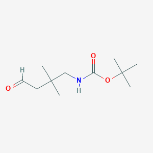 tert-butyl N-(2,2-dimethyl-4-oxobutyl)carbamate