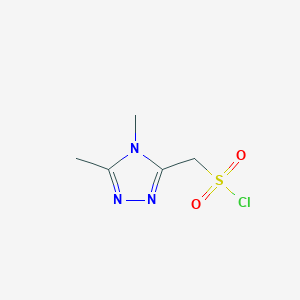 (Dimethyl-4H-1,2,4-triazol-3-yl)methanesulfonyl chloride