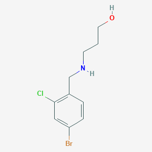 3-{[(4-Bromo-2-chlorophenyl)methyl]amino}propan-1-ol