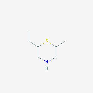 molecular formula C7H15NS B13258891 2-Ethyl-6-methylthiomorpholine 