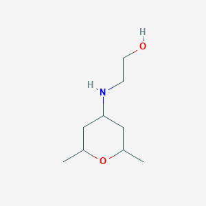 2-[(2,6-Dimethyloxan-4-yl)amino]ethan-1-ol