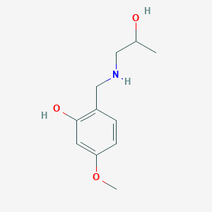 molecular formula C11H17NO3 B13258938 2-{[(2-Hydroxypropyl)amino]methyl}-5-methoxyphenol 