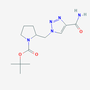 tert-butyl 2-[(4-carbamoyl-1H-1,2,3-triazol-1-yl)methyl]pyrrolidine-1-carboxylate