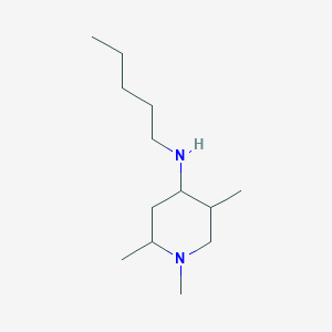 molecular formula C13H28N2 B13258951 1,2,5-trimethyl-N-pentylpiperidin-4-amine 