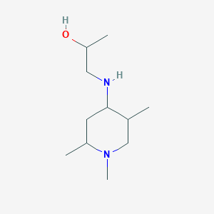 molecular formula C11H24N2O B13258973 1-[(1,2,5-Trimethylpiperidin-4-yl)amino]propan-2-ol 