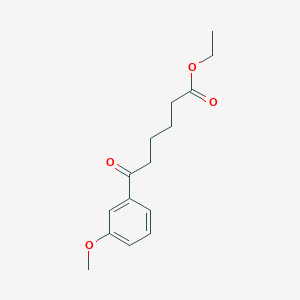 molecular formula C15H20O4 B1325899 6-(3-甲氧基苯基)-6-氧代己酸乙酯 CAS No. 898752-02-8