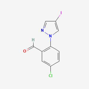 5-Chloro-2-(4-iodo-1H-pyrazol-1-yl)benzaldehyde