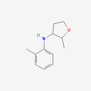 molecular formula C12H17NO B13259044 2-methyl-N-(2-methylphenyl)oxolan-3-amine 