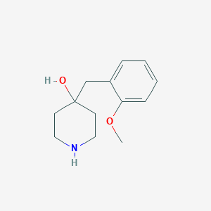 molecular formula C13H19NO2 B13259058 4-[(2-Methoxyphenyl)methyl]piperidin-4-ol 