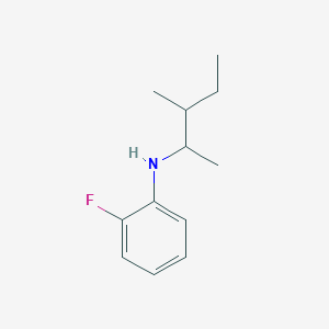 molecular formula C12H18FN B13259067 2-fluoro-N-(3-methylpentan-2-yl)aniline 