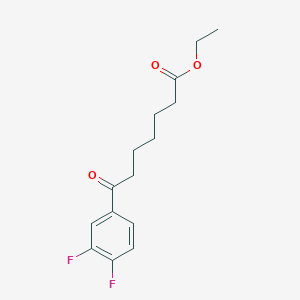 B1325909 Ethyl 7-(3,4-difluorophenyl)-7-oxoheptanoate CAS No. 898752-28-8