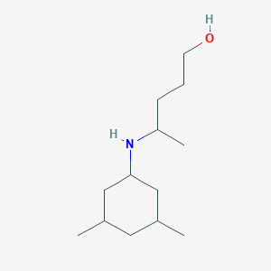 molecular formula C13H27NO B13259097 4-[(3,5-Dimethylcyclohexyl)amino]pentan-1-ol 