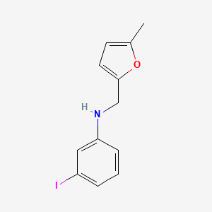 molecular formula C12H12INO B13259111 3-iodo-N-[(5-methylfuran-2-yl)methyl]aniline 