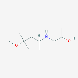 molecular formula C10H23NO2 B13259150 1-[(4-Methoxy-4-methylpentan-2-yl)amino]propan-2-ol 