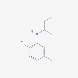 molecular formula C11H16FN B13259185 N-(butan-2-yl)-2-fluoro-5-methylaniline 