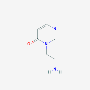 molecular formula C6H9N3O B13259202 3-(2-Aminoethyl)-3,4-dihydropyrimidin-4-one 