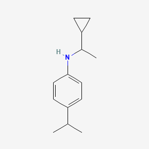 N-(1-Cyclopropylethyl)-4-(propan-2-yl)aniline