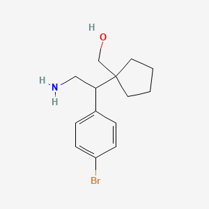 {1-[2-Amino-1-(4-bromophenyl)ethyl]cyclopentyl}methanol