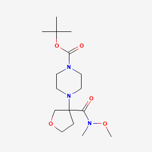 tert-Butyl 4-{3-[methoxy(methyl)carbamoyl]oxolan-3-yl}piperazine-1-carboxylate