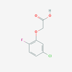 molecular formula C8H6ClFO3 B13259286 2-(5-Chloro-2-fluorophenoxy)acetic acid 