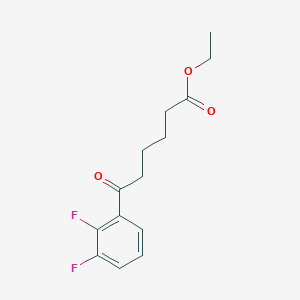 molecular formula C14H16F2O3 B1325930 6-(2,3-二氟苯基)-6-氧代己酸乙酯 CAS No. 898753-00-9