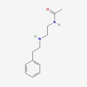 molecular formula C12H18N2O B13259306 N-{2-[(2-phenylethyl)amino]ethyl}acetamide 