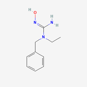 molecular formula C10H15N3O B13259314 1-Benzyl-1-ethyl-2-hydroxyguanidine 