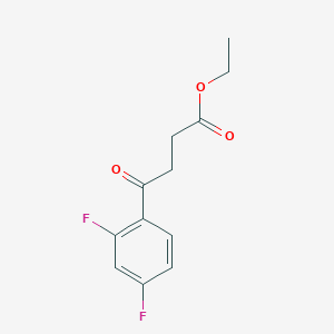 molecular formula C12H12F2O3 B1325933 4-(2,4-二氟苯基)-4-氧代丁酸乙酯 CAS No. 898753-06-5