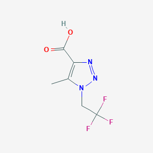 molecular formula C6H6F3N3O2 B13259336 5-methyl-1-(2,2,2-trifluoroethyl)-1H-1,2,3-triazole-4-carboxylic acid 