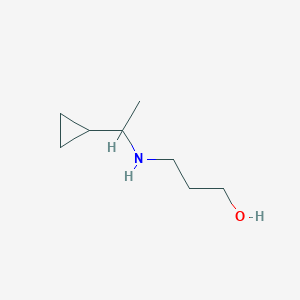 3-[(1-Cyclopropylethyl)amino]propan-1-ol