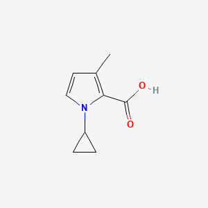 molecular formula C9H11NO2 B13259383 1-Cyclopropyl-3-methyl-1H-pyrrole-2-carboxylic acid 