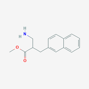 molecular formula C15H17NO2 B13259388 Methyl 3-amino-2-(naphthalen-2-ylmethyl)propanoate 