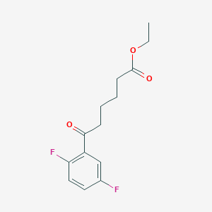 molecular formula C14H16F2O3 B1325939 Ethyl 6-(2,5-difluorophenyl)-6-oxohexanoate CAS No. 898753-18-9