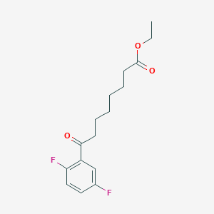 molecular formula C16H20F2O3 B1325941 8-(2,5-二氟苯基)-8-氧代辛酸乙酯 CAS No. 898753-22-5