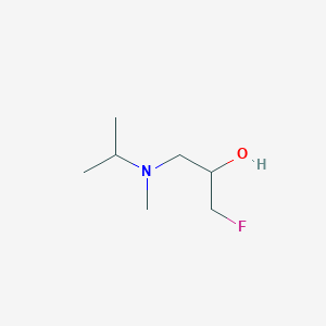 molecular formula C7H16FNO B13259416 1-Fluoro-3-[methyl(propan-2-yl)amino]propan-2-ol 