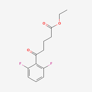 molecular formula C13H14F2O3 B1325943 5-(2,6-二氟苯基)-5-氧代戊酸乙酯 CAS No. 898753-24-7