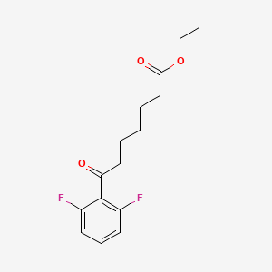 molecular formula C15H18F2O3 B1325945 7-(2,6-二氟苯基)-7-氧代庚酸乙酯 CAS No. 898753-28-1