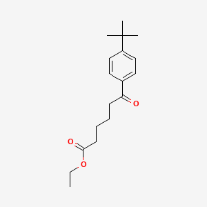 B1325947 Ethyl 6-(4-T-butylphenyl)-6-oxohexanoate CAS No. 898778-44-4