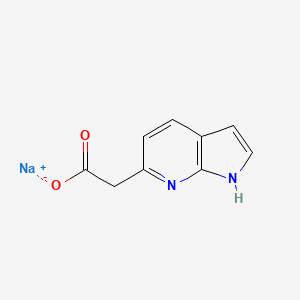 Sodium 2-{1H-pyrrolo[2,3-b]pyridin-6-yl}acetate