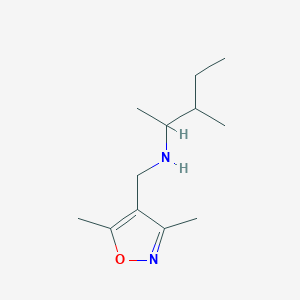 molecular formula C12H22N2O B13259491 [(Dimethyl-1,2-oxazol-4-yl)methyl](3-methylpentan-2-yl)amine 